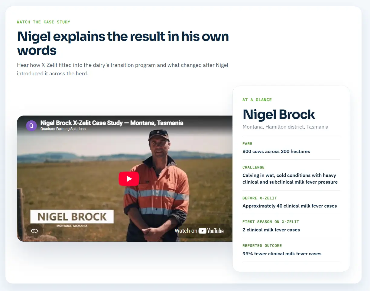 X-Zelit farmer case study video page